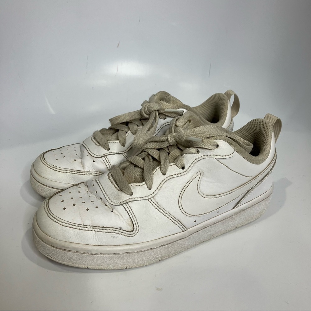 Nike‎ court borough all white low top sneakers size 4.5Y